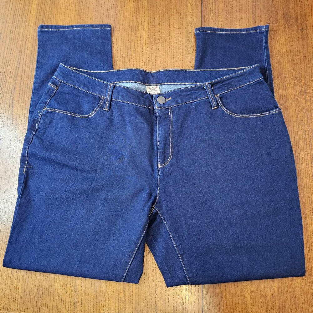 Faded Glory, Woman's Size 18A, Dark Blue Denim, Jeans, Straight Leg